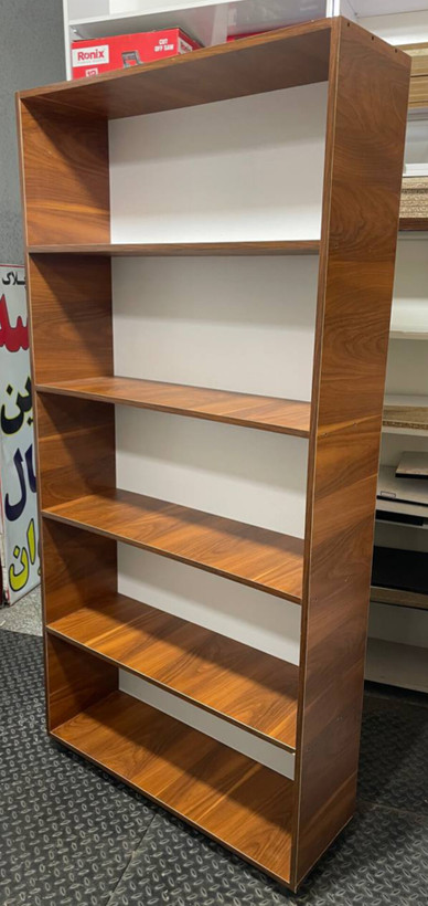 قفسه و کتابخانه عرض 90 عمق 30 ارتفاع 190 پنج طبقه فندوقی